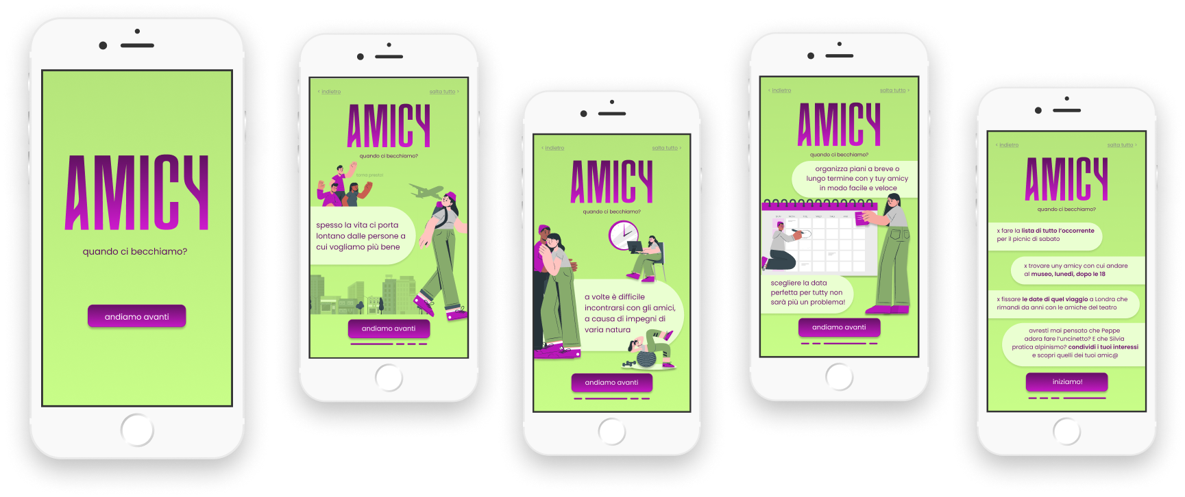 AMICY Mockup onboarding